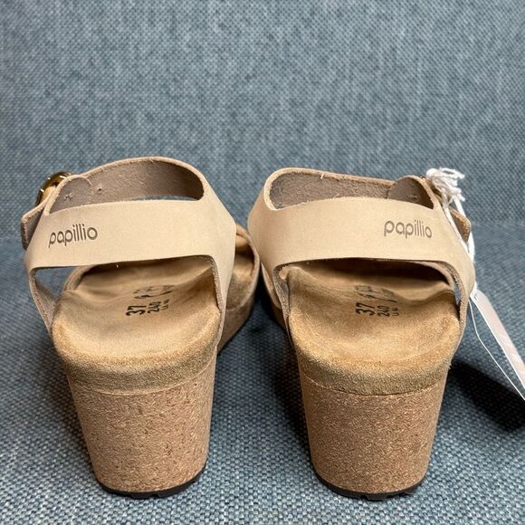 Birkenstock SOLEY Sandcastle nubuck Wedge Sandal women’s size 6 new - Picture 7 of 10